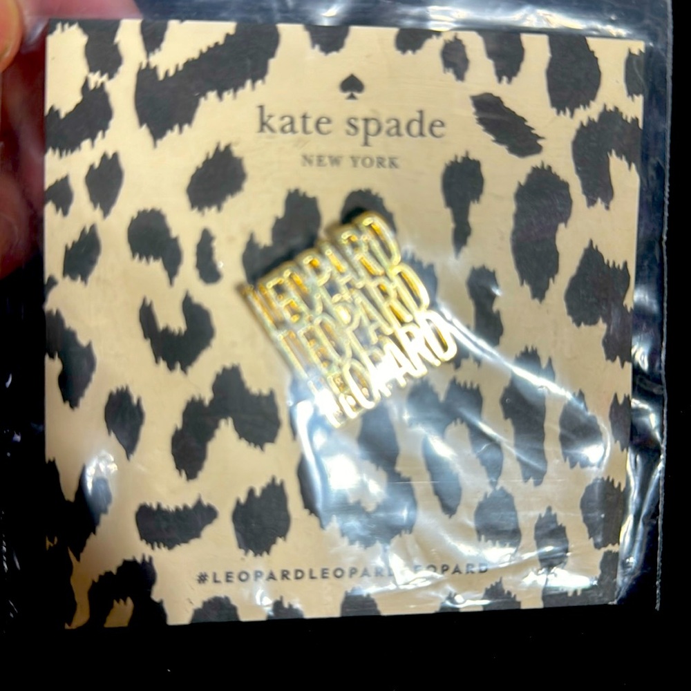NWT Kate Spade Leopard pin